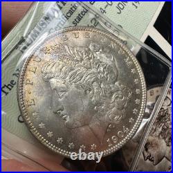 1904-O $1 Morgan Silver Dollar, NCI MS64, Old 80's Photo Cert (86259)