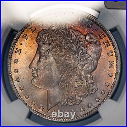 1904-O $1 Morgan Silver Dollar Rainbow Mint Bag Toning NGC MS 64 SKU-D5048