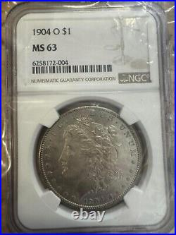 1904 O $1 NGC MS 63 Morgan Silver Dollar