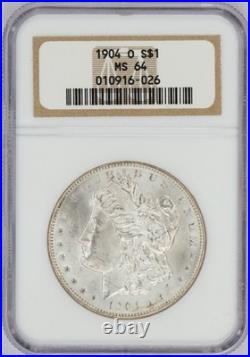 1904 O Morgan 90% Silver Dollar Graded MS 64 by NGC 026 Old Style Label