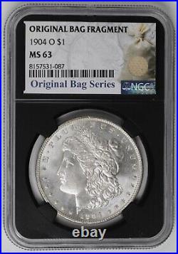 1904-O Morgan Silver Dollar NGC MS-63 Original Bag Fragment Series