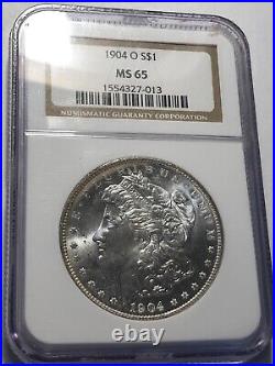1904 O Morgan Silver Dollar NGC MS65 PQ++++ Frosty, Mirrors, Luster, Clean