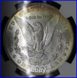 1904 O Morgan Silver Dollar Rainbow Color Toning Toned Coin NGC Graded MS62