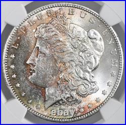 1904-o $1 Morgan Silver Dollar Pretty Colorful Obv Toning Ngc Ms63 #8324663-088