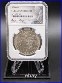 1904-o Morgan Silver Dollar, Brilliant Uncirculated, Ngc Certified Mint State Ms