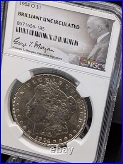 1904-o Morgan Silver Dollar, Brilliant Uncirculated, Ngc Certified Mint State Ms