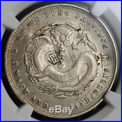 1905, China, Kwangtung Province. Certified Silver 50 Cents (½ Dollar). NGC XF+