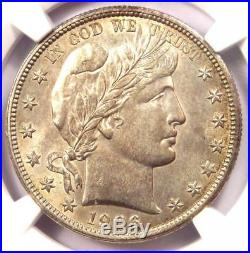 1906-D Barber Half Dollar 50C NGC Uncirculated Detail (MS UNC) Nice Luster