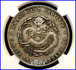 1909-11 China Kwangtung Silver Dollar NGC XF45