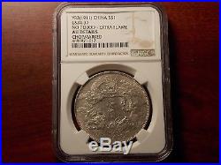 1911 CHINA L&M 37 Dollar silver coin NGC AU