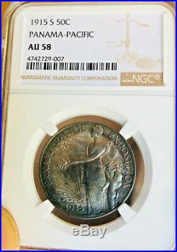 1915-S Panama Pacific Exposition Commemorative Silver Half Dollar NGC AU-58