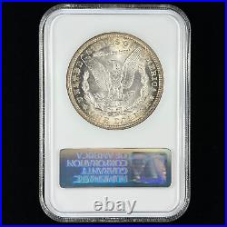 1921 $1 MS65 CAC Toned Morgan Silver Dollar Old NGC Fatty Beautiful Toning