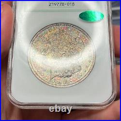 1921 $1 MS65 CAC Toned Morgan Silver Dollar Old NGC Fatty Beautiful Toning