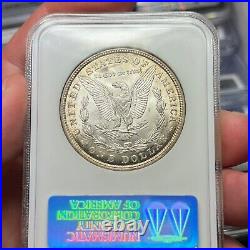 1921 $1 MS65 CAC Toned Morgan Silver Dollar Old NGC Fatty Beautiful Toning