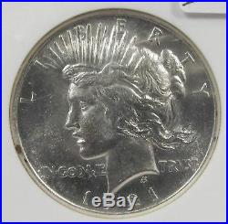 1921 $1 Silver Peace Dollar NGC MS62 Certified Coin AG912