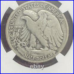 1921-D 50c Walking Liberty Half Dollar semi-key date NGC VG 10