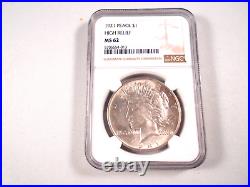 1921 P High Relief Liberty Peace Silver Dollar $1 Coin NGC MS62 (Price is firm)