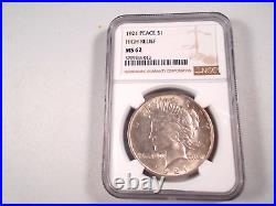 1921 P High Relief Liberty Peace Silver Dollar $1 Coin NGC MS62 (Price is firm)