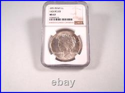 1921 P High Relief Liberty Peace Silver Dollar $1 Coin NGC MS62 (Price is firm)