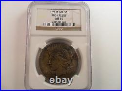 1921 PEACE DOLLAR HIGH RELIEF NGC MS 64 $1 STRUCK With PROOF DIES! ENN COINS