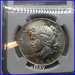 1921 PEACE Silver Dollar NGC MS63 U. S. Nice Problem-Free Graded Coin 3610801-084