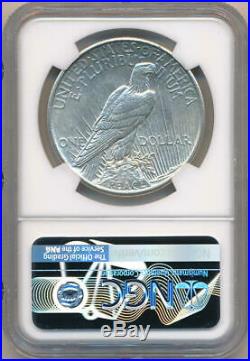 1921 Peace Dollar. NGC MS62