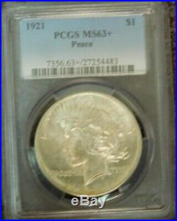 1921 Peace Dollar PCGS MS63+ (177)