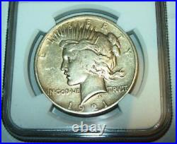 1921 Peace Silver Dollar High Relief Coin Certified Ngc Xf 45 Rare $1