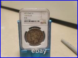 1921 Peace Silver Dollar High Relief NGC F-15