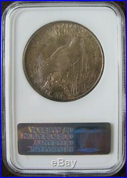 1921 Peace Silver Dollar High Relief, Ngc Ms 64, Toned, Old Holder