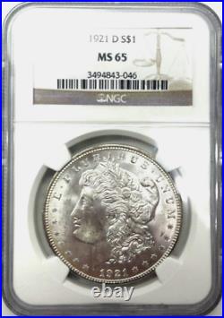 1921-d Key-date Silver Morgan Dollar Gem Ngc Ms65 R2 Blast White Highest Grades