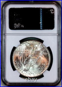 1921-p Ms65 Ngc High Relief Peace Silver Dollar Blazing Blast White
