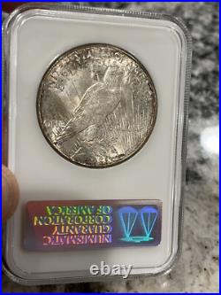 1922-S Peace Dollar Coin NGC MS63 OLD FATTY HOLDER, OH Soapbox? Color