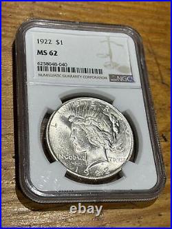 1922 USA Peace Silver Dollar Philadelphia $1 MS 62 NGC