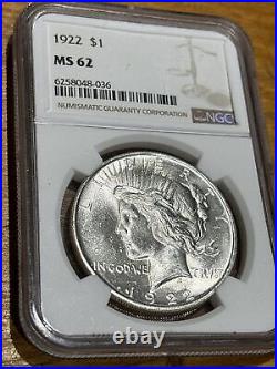 1922 USA Peace Silver Dollar Philadelphia $1 MS 62 NGC