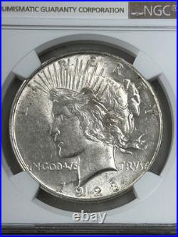 1923 D Peace Silver Dollar NGC AU58