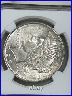 1923 D Peace Silver Dollar NGC AU58