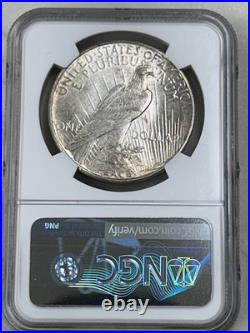 1923 D Peace Silver Dollar NGC AU58