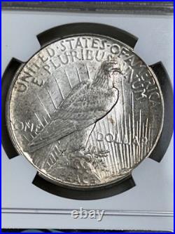 1923 D Peace Silver Dollar NGC AU58