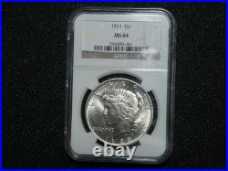 1923-P $1 Peace Silver Dollar NGC Cert MS64 Luster