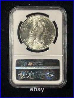 1923 Peace Silver Dollar $1 NGC MS65 Bright White Example