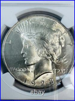 1923 Peace Silver Dollar Mint Error Obverse Struck Thru MS64 NGC