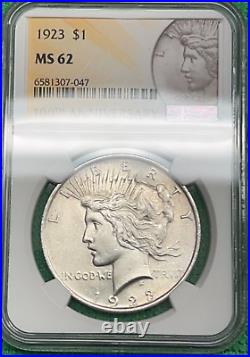 1923 Peace Silver Dollar. NGC MS 62. 100th Anniversary