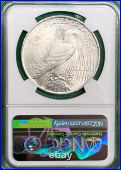 1923 Peace Silver Dollar. NGC MS 62. 100th Anniversary