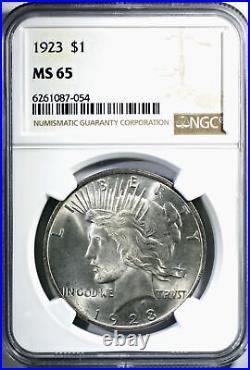 1923 Peace Silver Dollar NGC MS-65 Mint State 65