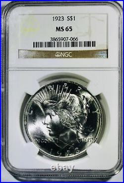 1923 Peace Silver Dollar NGC MS-65 Mint State 65