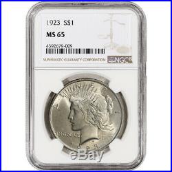 1923 US Peace Silver Dollar $1 NGC MS65