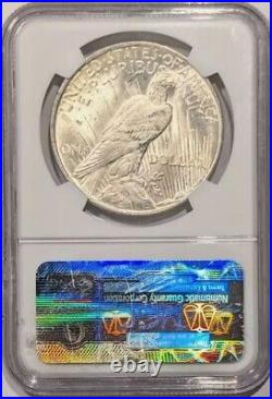 1923-p Peace Silver Dollar Ngc Ms63 Blast White Mirror Finish Aaa+