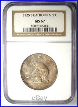 1925-S California Half Dollar Diamond Jubilee 50C NGC MS67 $2,700 Value
