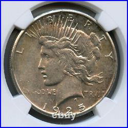 1925 S Peace Silver Dollar NGC AU 58